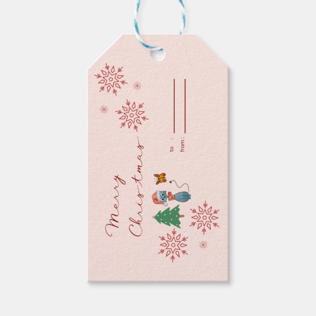 Weihnachtsgeschenk-Tag Geschenkanhänger (Vorderseite)