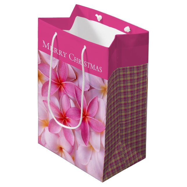 Weihnachtsgeschenk Tag-Merry Weihnachtskuppe Karie Mittlere Geschenktüte (Vorderseite Schrägansicht)