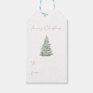 Weihnachtsgeschenk Tag Pink Weihnachtsbaum Nutcrac Geschenkanhänger