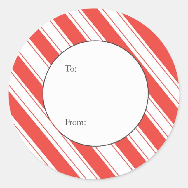 Weihnachtsgeschenk-Tag Runder Aufkleber (Vorderseite)