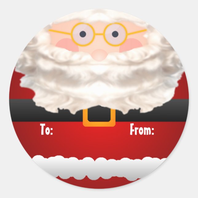 Weihnachtsgeschenk-Tag Runder Aufkleber (Vorderseite)