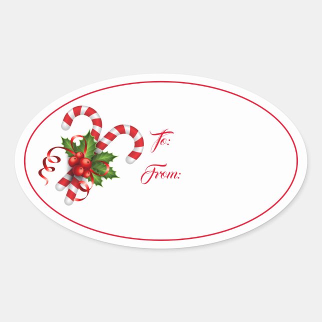 Weihnachtsgeschenk Tag Sticker (Vorderseite)