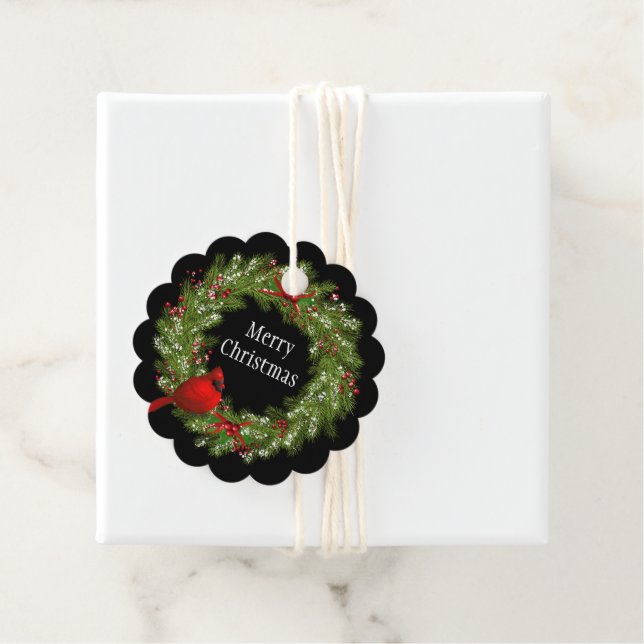Weihnachtsgeschenk Tag-Wreath Gefallen Tags Geschenkanhänger (Beispiel)