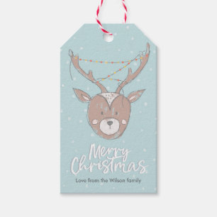 Weihnachtsgeschenk-Tags niedliche Rentiere Geschenkanhänger