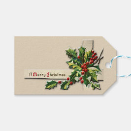 Weihnachtsgeschenk-Tags Vintag Geschenkanhänger