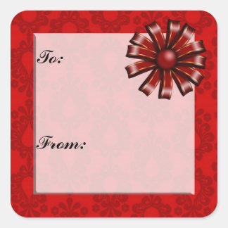 Weihnachtsgeschenk-Tagsticker Quadratischer Aufkleber