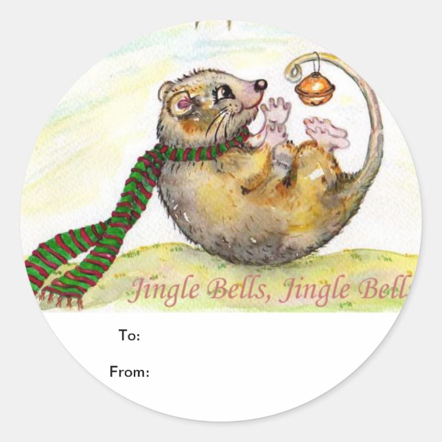 Weihnachtsgeschenk-Tagsticker Runder Aufkleber (Vorderseite)