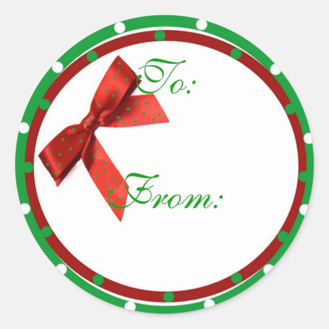 Weihnachtsgeschenk-Tagsticker Runder Aufkleber (Vorderseite)