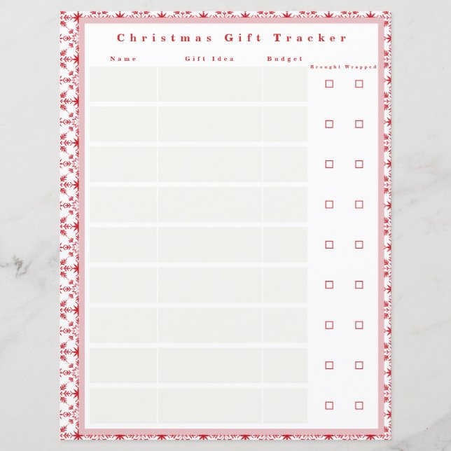Weihnachtsgeschenk-Tracker für Binder (Vorderseite)