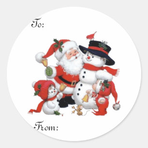 Weihnachtsgeschenk-Umbau-Aufkleber Runder Aufkleber