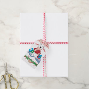 Weihnachtsgeschenk-Umbauten Mutter-Eisbär Geschenkanhänger