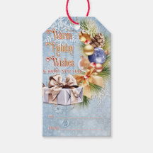 Weihnachtsgeschenk und Bulben Warme Urlaubswünsche