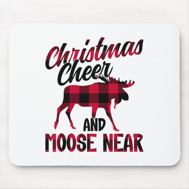 Weihnachtsgeschenk und Elche in der Nähe - Elch 2 Mousepad (Vorne)