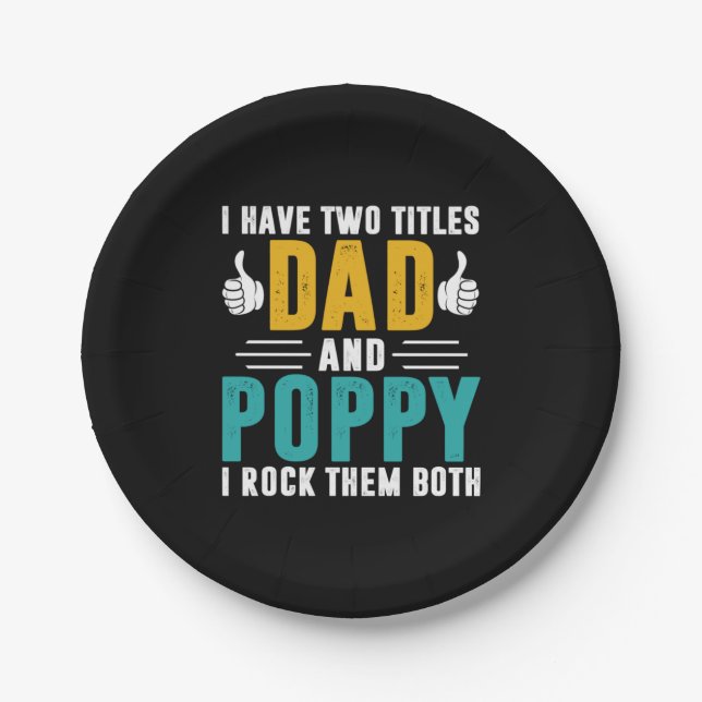 Weihnachtsgeschenk | Vater und Mohn ich rock sie Pappteller (Vorderseite)