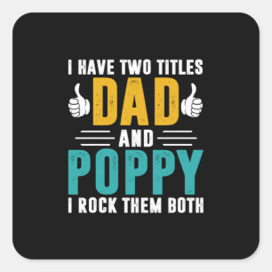 Weihnachtsgeschenk   Vater und Mohn ich rock sie Quadratischer Aufkleber