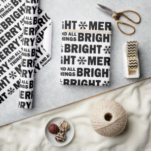 Weihnachtsgeschenk-Verpackungspapier   Fröhlich un Geschenkpapier