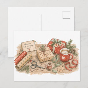 Weihnachtsgeschenk-Verpackungsstation für kreative Postkarte