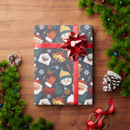 Weihnachtsgeschenk von Santa Snowman Geschenkpapier