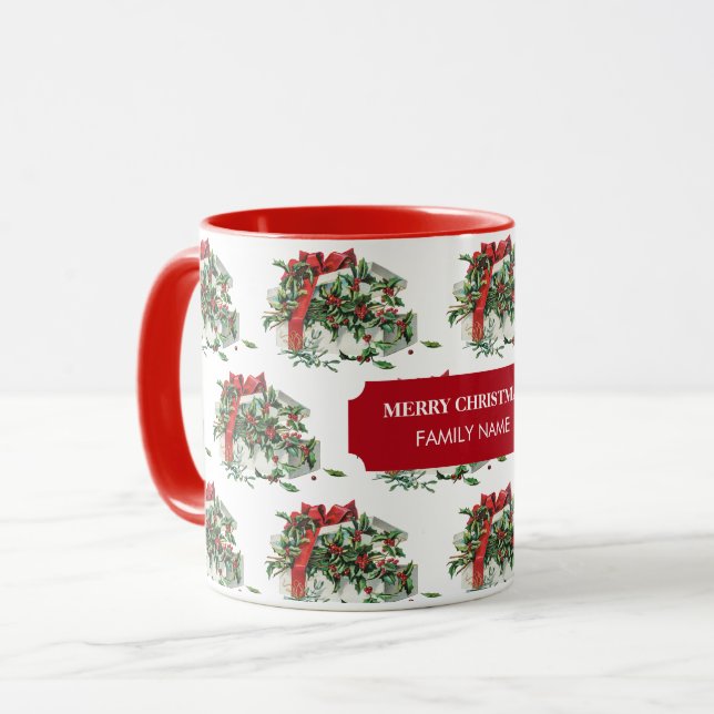 Weihnachtsgeschenk Weihnachten Individuelle Name Tasse (Vorderseite Links)