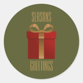 Weihnachtsgeschenk Weihnachtsgeschenk Frohe Festta Runder Aufkleber