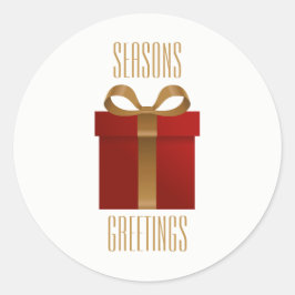 Weihnachtsgeschenk Weihnachtsgeschenk Frohe Festta Runder Aufkleber