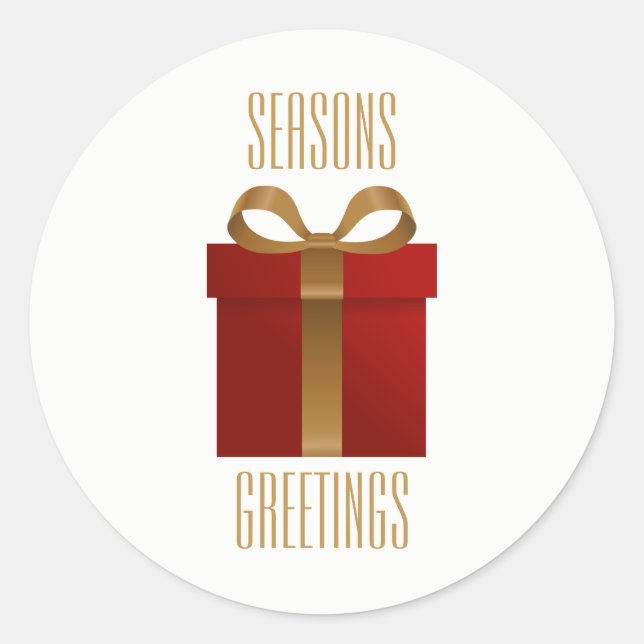 Weihnachtsgeschenk Weihnachtsgeschenk Frohe Festta Runder Aufkleber (Vorderseite)