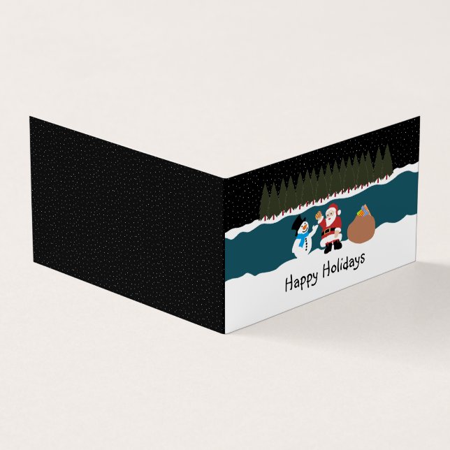 Weihnachtsgeschenk, Weihnachtskarte für das Foto Visitenkarten (Vorderseite)