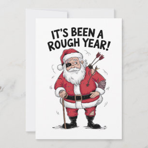 Weihnachtsgeschenk Weihnachtsmann Es Ist Ein Schwe Feiertagskarte