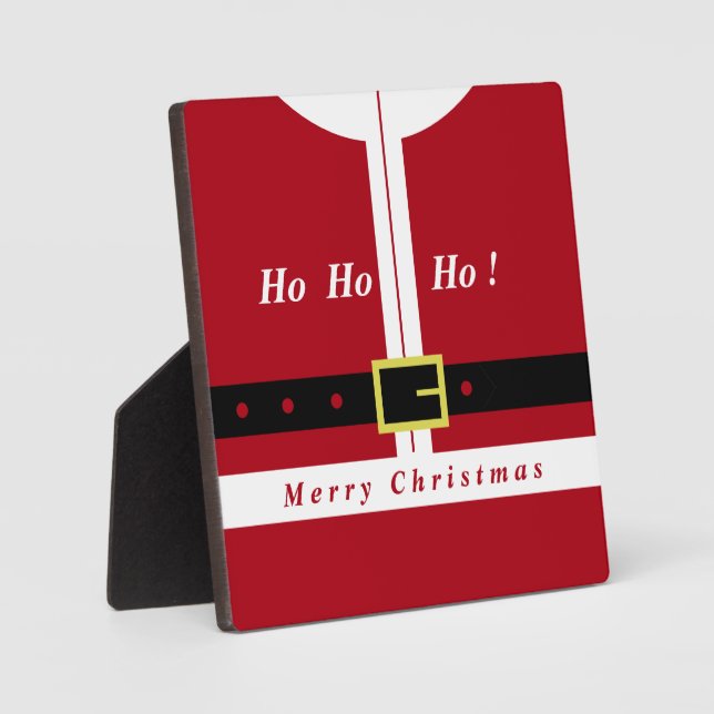 Weihnachtsgeschenk Weihnachtsmann - Ihr Name Fotoplatte (Vorderseite)