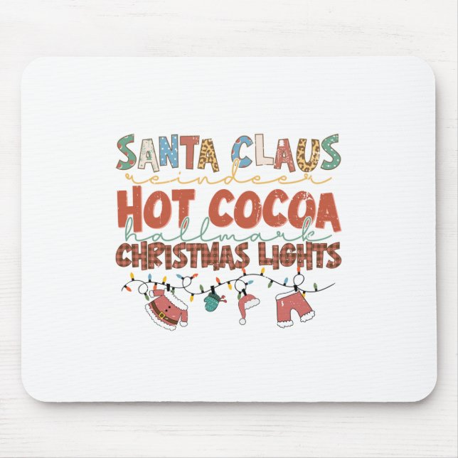 Weihnachtsgeschenk WeihnachtsmannWeihnachtslicht Mousepad (Vorne)