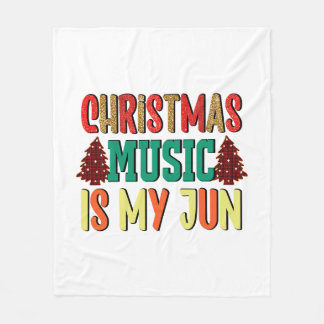 Weihnachtsgeschenk | Weihnachtsmusik ist mein Jun Fleecedecke