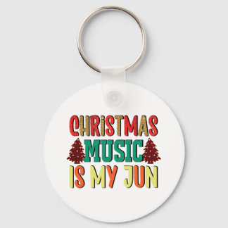 Weihnachtsgeschenk | Weihnachtsmusik ist mein Jun Schlüsselanhänger