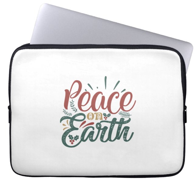 Weihnachtsgeschenk | WELTFRIEDEN Laptopschutzhülle (Vorderseite)