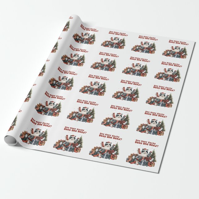 Weihnachtsgeschenk Wie viele Socken braucht man Geschenkpapier (Ungerollt)