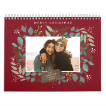 Weihnachtsgeschenk Winter Foliage Rotes grünes Fot