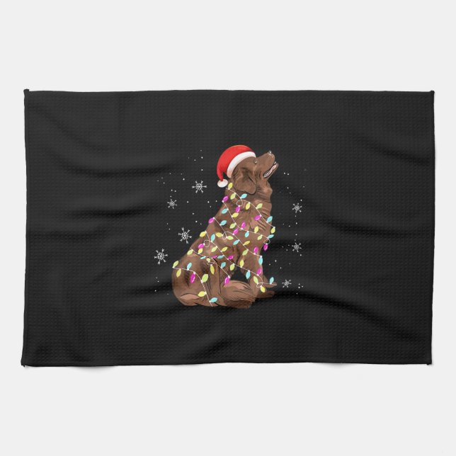 Weihnachtsgeschenk | Witzige Weihnachtsfeier Geschirrtuch (Horizontal)