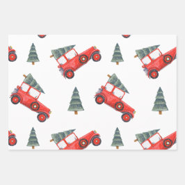 Weihnachtsgeschenk Wrap Auto Kamel und Holly Bundl Geschenkpapier Set