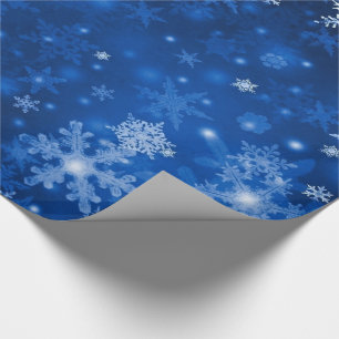 Weihnachtsgeschenk Wrap/Blaue Schneeflocken Geschenkpapier