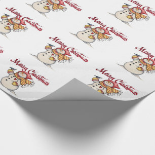 Weihnachtsgeschenk Wrap/Frohe Weihnachten & Schnee Geschenkpapier