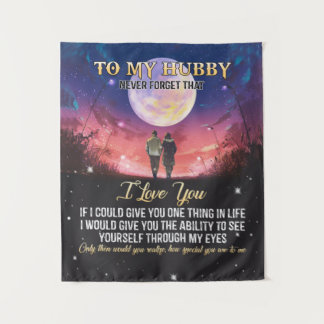 Weihnachtsgeschenk | Zu meinem Hubby I-Liebe Wandteppich