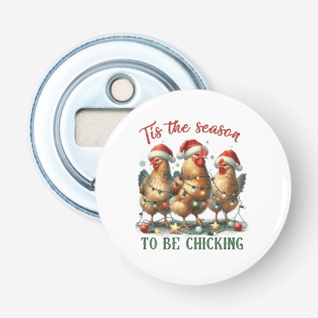 Weihnachtsgeschenk zum Chicken Flaschenöffner (Vorderseite)