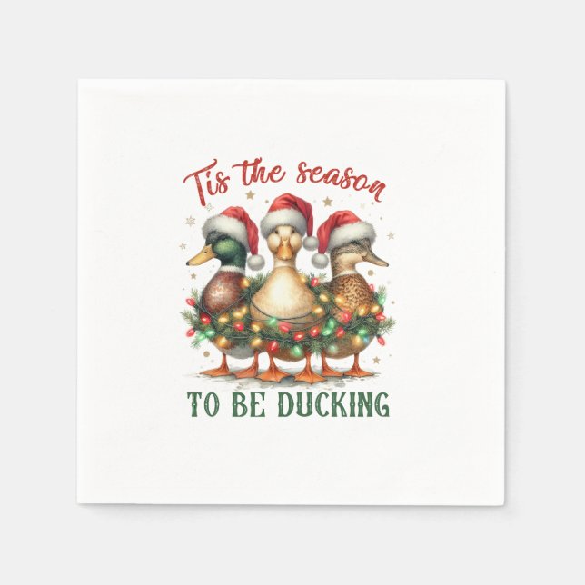 Weihnachtsgeschenk zum Ducken Serviette (Vorderseite)