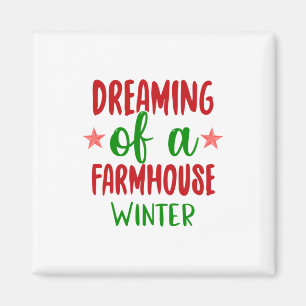 Weihnachtsgeschenk zum Träumen eines Bauernhauses Magnet