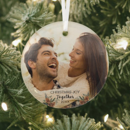 Weihnachtsgeschenk zusammen Couple Glass Ornament Aus Glas