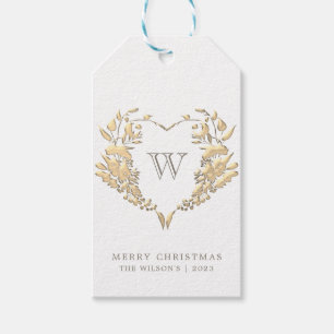 Weihnachtsgeschenkanhänger mit Monogramm Geschenkanhänger