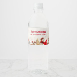 Weihnachtsgeschenkartikel auf einem rustikalen Hol