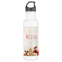 Weihnachtsgeschenkartikel auf einem rustikalen Hol