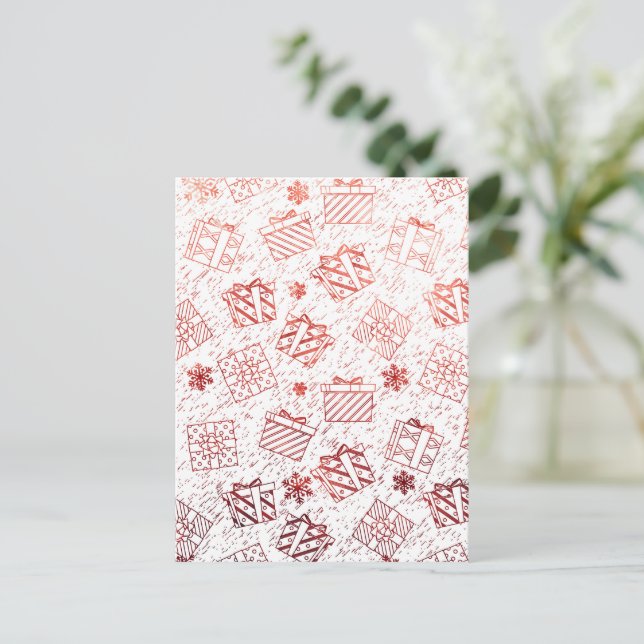 Weihnachtsgeschenke 5 postkarte (Stehend Vorderseite)