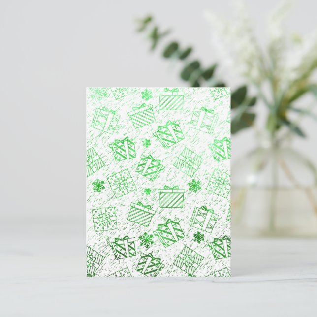 Weihnachtsgeschenke 7 feiertagspostkarte (Stehend Vorderseite)