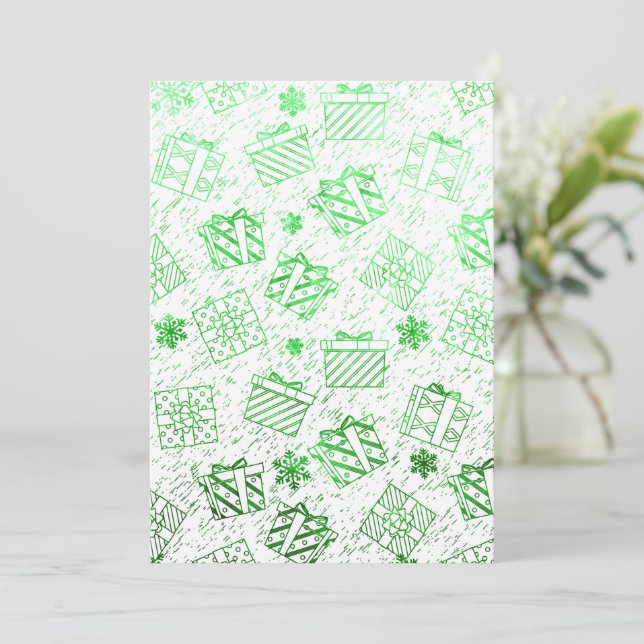 Weihnachtsgeschenke 7 karte (Stehend Vorderseite)
